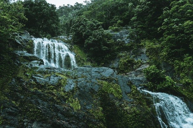 A waterfall in the hills