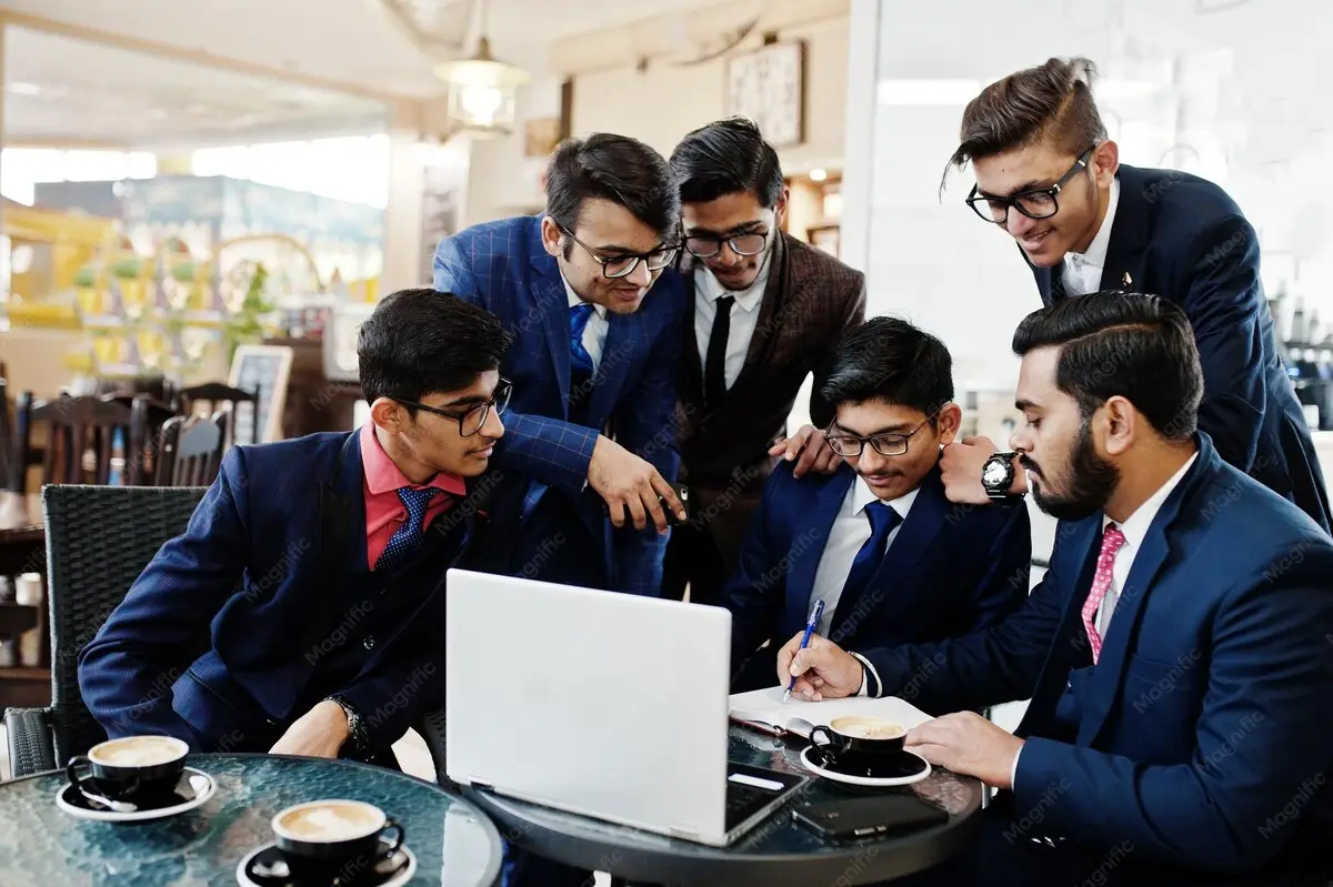 A business team planning a project